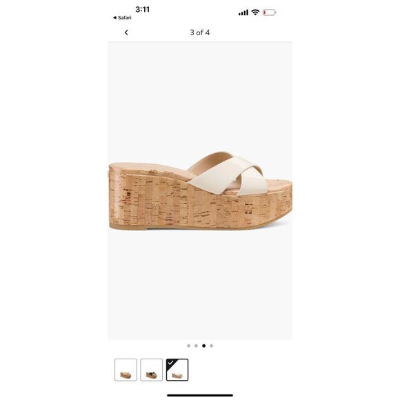 Stuart Weitzman Dayna Platform Wedge Sandal (Women) size - Picture 3 of 7